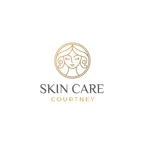 Beauty logo design for feminine. Cosmetic logo design. Skin care