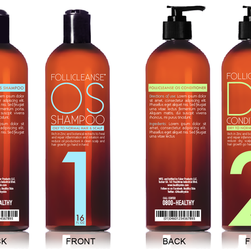 Creative, professional new label design for our bestselling shampoo