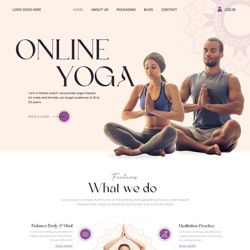 Wix website for yoga classes Design by ⚡️unbox.style⚡️