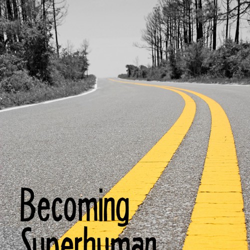 "Becoming Superhuman" Book Cover Diseño de designlabs