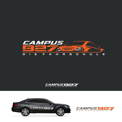 "Auto Silhouette - Fahrschule modern" winning Logo design