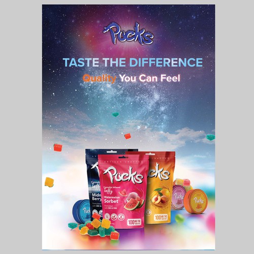 Searching for compelling advertisement for Cannabis edible brand Design by Fiatt Zain