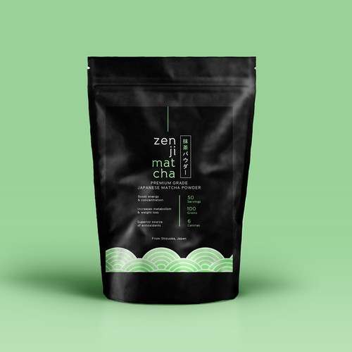 Design di Japanese Matcha Product Needs Label - *GUARANTEED & BLIND* di GREYYCLOUD