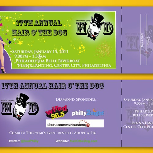 Black Tie Event Ticket Design Design by sf designsa