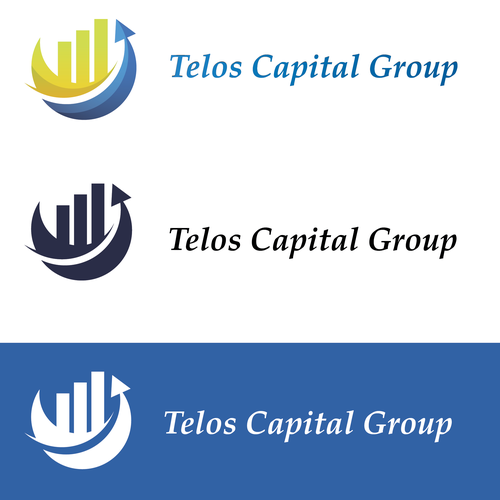 Professional, modern style logo with either "Telos" or "Telos Capital Group" written next to it roughly the same size Design by Moin Hassan Abbasi