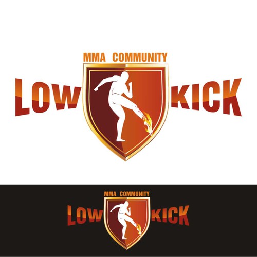 Awesome logo for MMA Website LowKick.com! Design by creativica design℠
