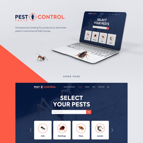 Exciting and fun web design for pest control website Design by TorToi
