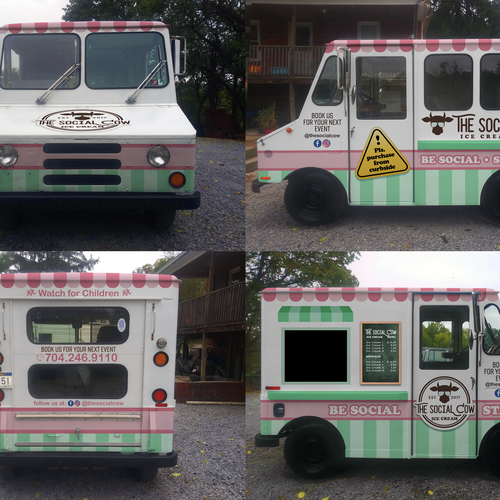 Vintage Ice Cream Truck Wrap Design réalisé par kikodesigns