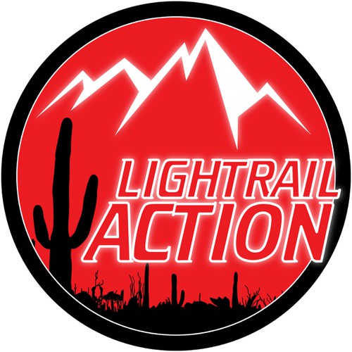 Design vincitore del contest "lightrailaction corsa nei deserti"
