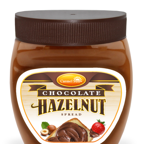 Modern Chocolate Hazelnut Spread Label Product label contest