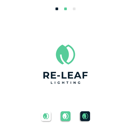 Re-LEAF Lighting logo Diseño de REIFIDE