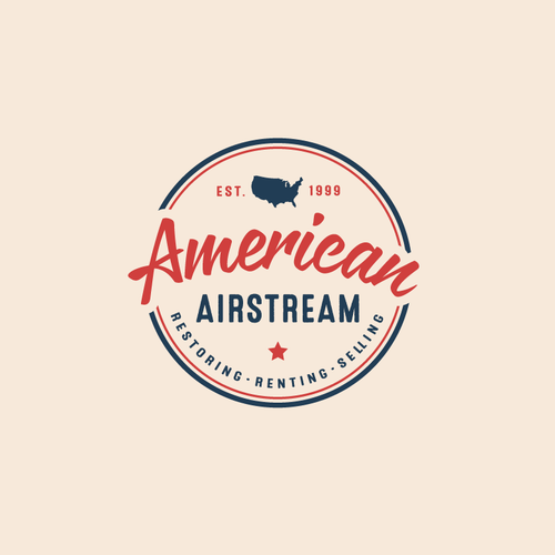 Create a classic, vintage logo for the icon airstream RV. | Logo ...