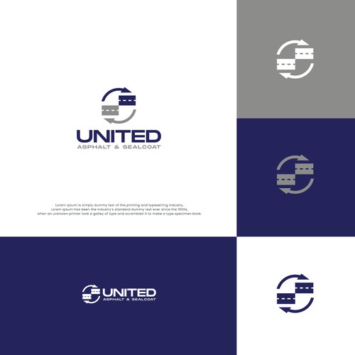 Abstract construction style logo for asphalt sealcoating business Design by Dezineexpert⭐