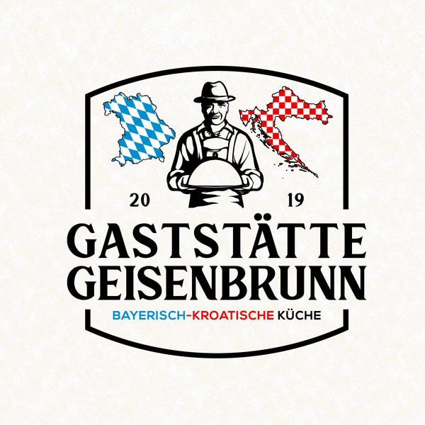 A great logo for a bavarian-croatian restaurant that combines both cultures