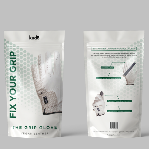 Modern Golf glove packaging contest! Design by Kreativlee