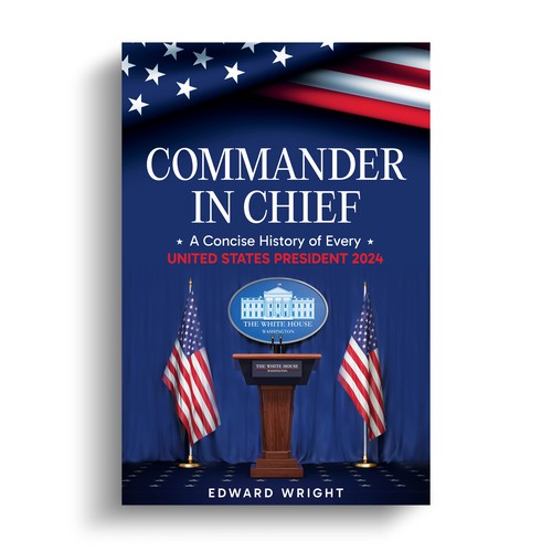 Regal book cover design for a presidential history book. Design by R°Z°L