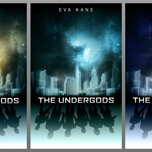 Create Sci-Fi Book Cover with Night Sky Cityscape Design by alerim