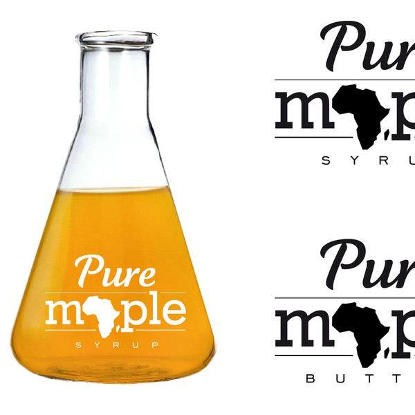 Design by ADI_1804 titled "Create trendy maple syrup packaging label for distribution in South Africa"