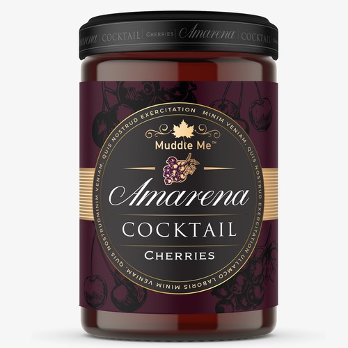 Label For Classy Cocktail Cherry Design by ADD778