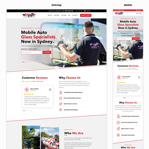 Design a clean and modern service based website home page Design by OMGuys™
