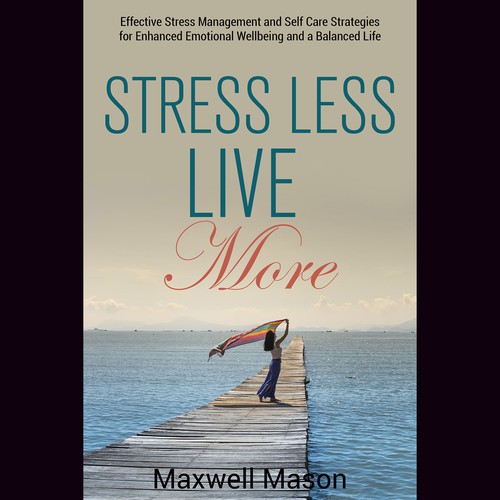 Book cover design to appeal to busy people who want to find a way to deal with stress. Design by MS_99