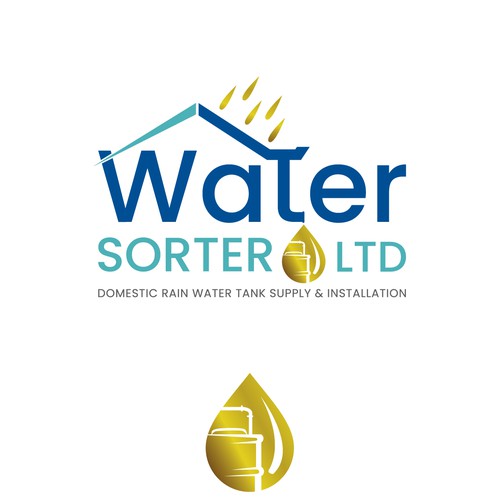 Design a catchy logo somehow detailing home rain water tank benefits. Design by Creative P