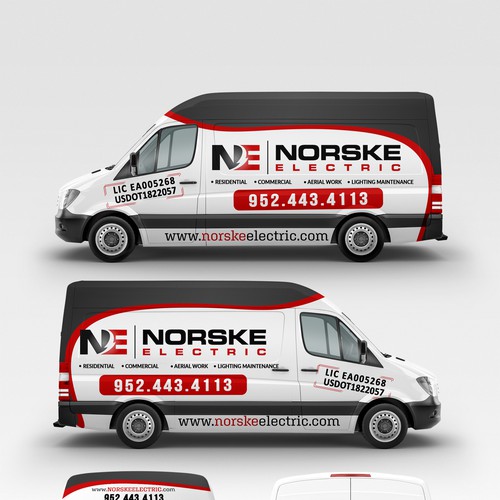 Van Wrap for Electrical Company - Logos and Specs attached! Design by Dd. designer
