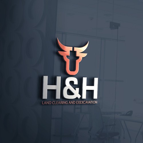 LOGO AND LETTER HEAD FOR H&H LAND CLEARING AND EXEXCAVATION Design réalisé par ChioP