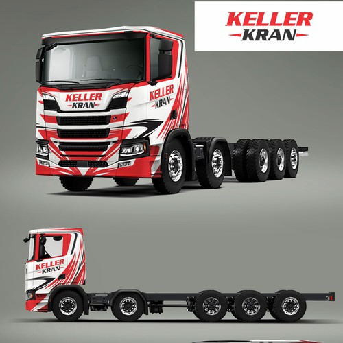 Keller kran hebt ab | truck or van wrap contest | 99designs
