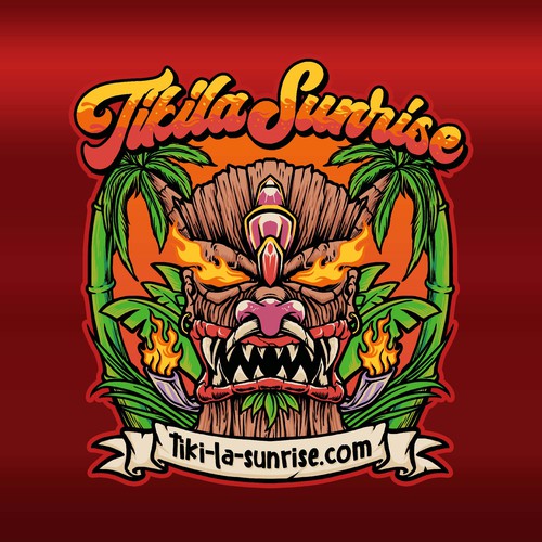 Tiki inspired race car logo Design by Luki Unio