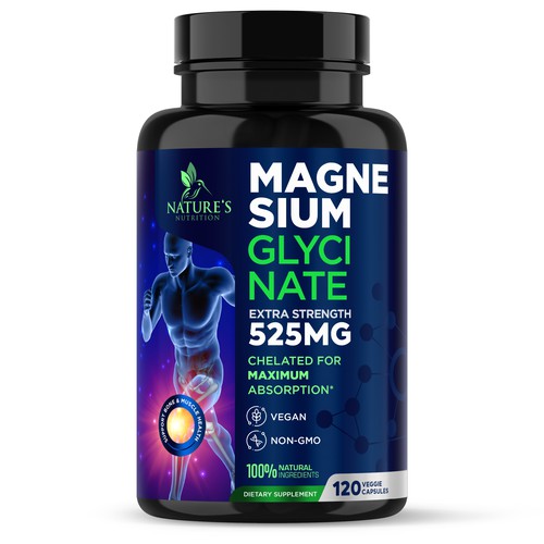 Natural Magnesium Glycinate Design needed for Nature's Nutrition Design by gs-designs