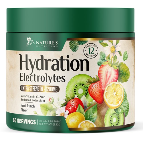 Hydration Electrolytes Design Needed for Nature's Nutrition Design by UnderTheSea™