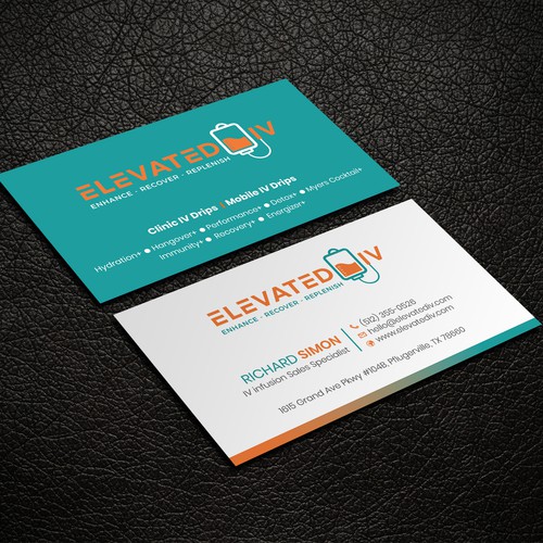 business cards for New IV Infusion Company offerin in office and mobile ...