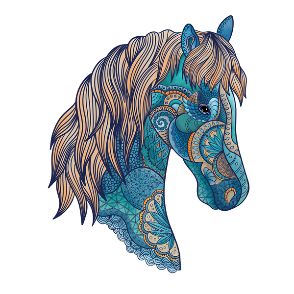 Design by Alice Z. titled "Horse illustration for T-shirt design"
