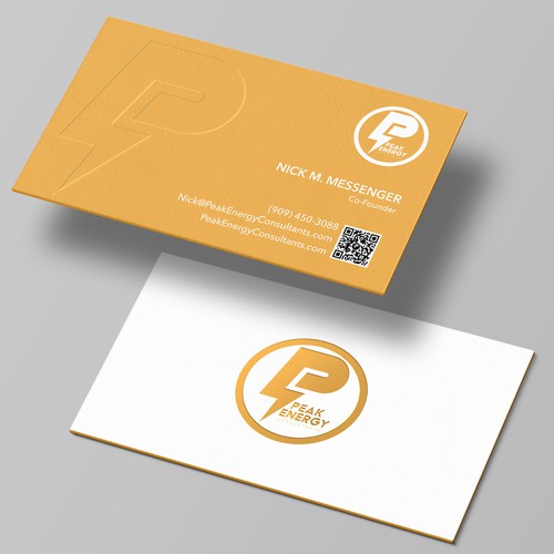 Modern Business Card Design for Electric Energy and Solar Company Design by conceptu