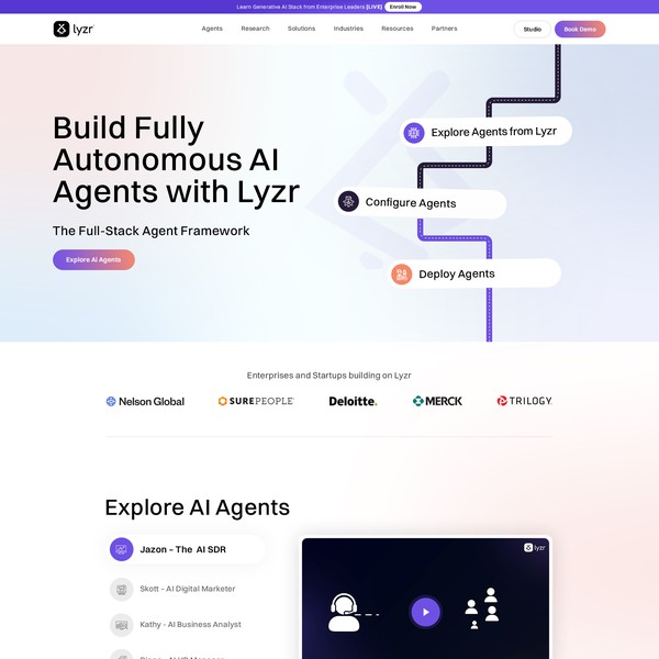 Lyzr Homepage Redesign