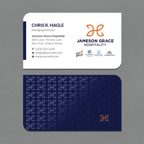 Create a modern and clean business card for a parent company with 4 subsidiaries Design by CurveSky™ ☑️