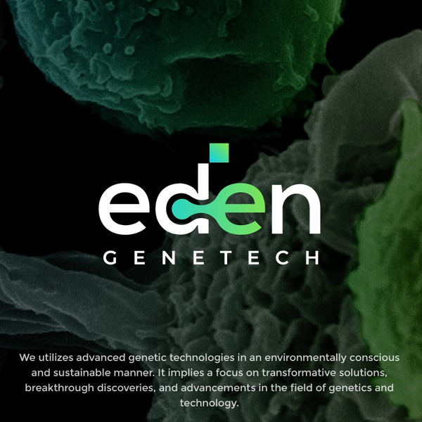 Modern biotech logo design for Eden Genetech
