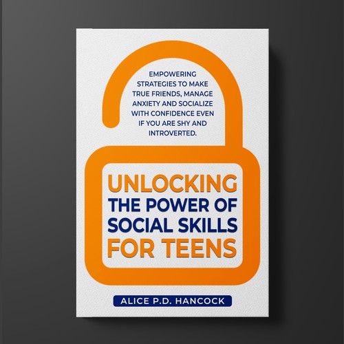 Minimalist Book cover for Teens ages 13-18 suffering from social anxiety and need to learn social skills Design by KMS Arafat