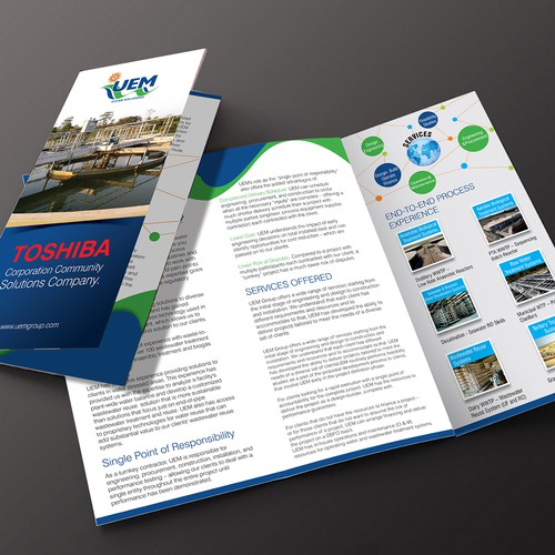 Create brochure for global water/wastewater treatment designbuild firm