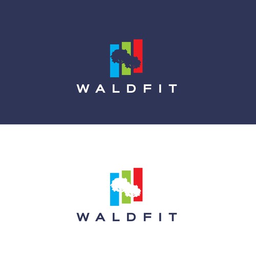 Calm, relaxing logo to suggest gaining peace of mind and health in forests Design by reflect the style ™