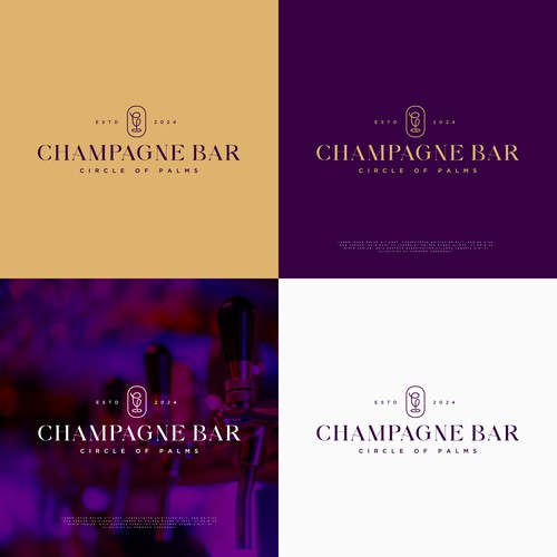 Luxury and modern Champagne Bar logo Design by prntscrn