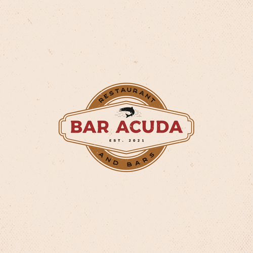 Logo for BAR ACUDA beach bar Design by Baslone