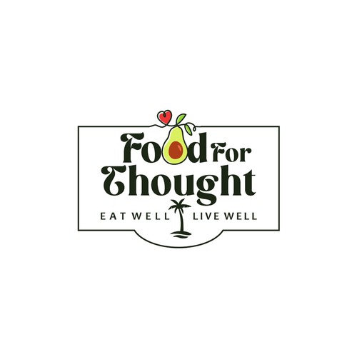 Fresh, Playful Island-Inspired Logo for Food For Thought – Organic Café & Market in the Florida Keys Design by nindadian