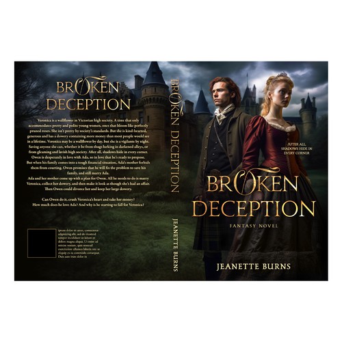 Book cover design for a novel called Broken Deception Design by dienel96