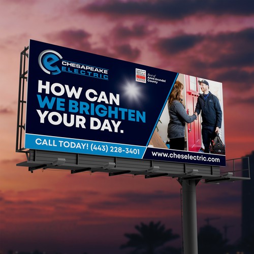 Chesapeake Electric Billboard Design by SoftSkills