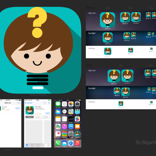 Create an visually stunning app icon to attract young kids (to a wholesome app!) Design by bigartta