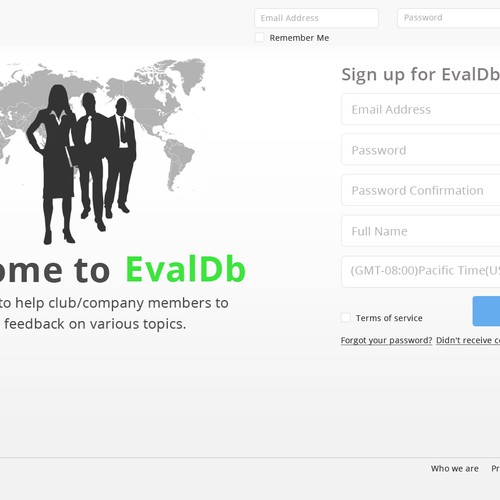 Landing sign in/sign up page Ontwerp door *eleanor