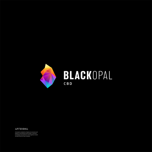 Black Opal - New CBD Hemp Brand Design réalisé par artsigma