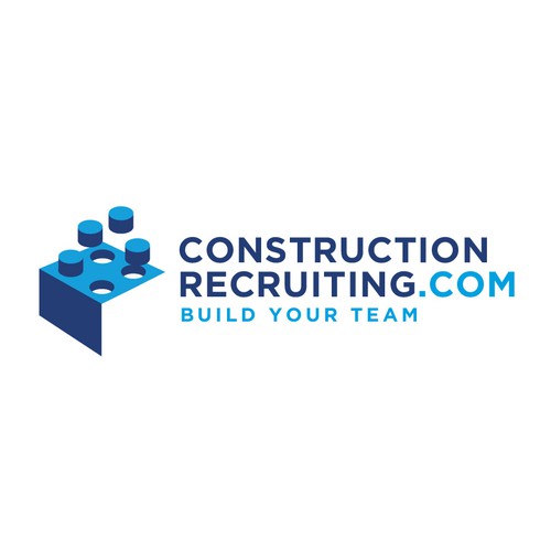 constructionrecruiting.com logo to appeal to construction companies who need to find great talent Design by Light and shapes